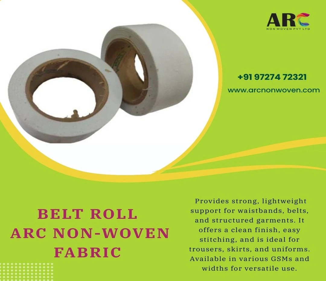ARC belt roll non-woven fabric for durable garment waistband reinforcement